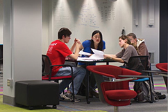 4th floor group study room at Main Library
