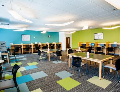 Interior of UGA at Gwinnett library