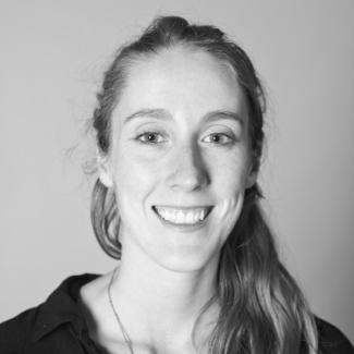 woman with long hair pulled back