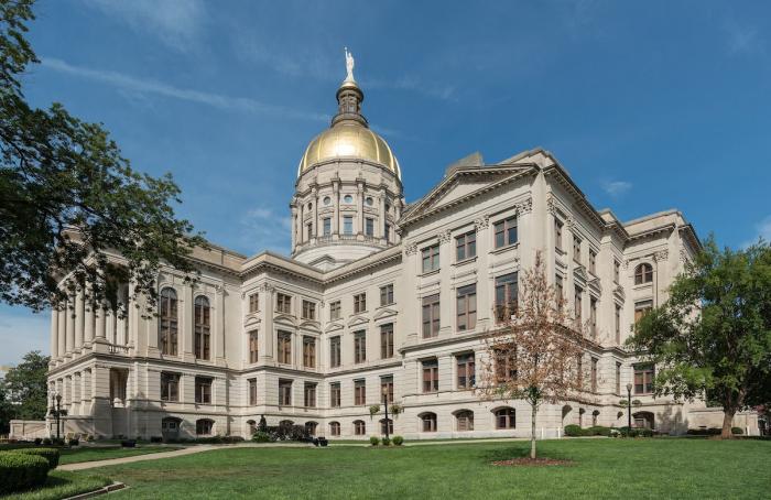 The Georgia State Capitol building and grounds (Wikimedia Commons)