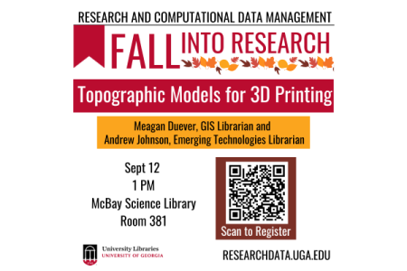 graphic for Fall Into Research event with fall leaves