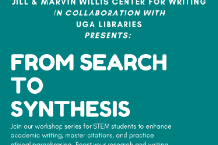 flyer for From Search to Synthesis 