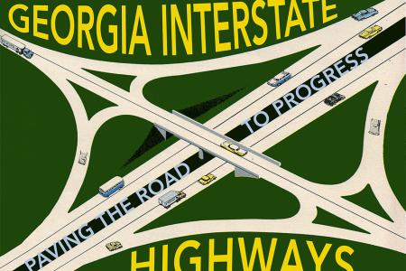 Exhibit title graphic showing a sketch of an interstate intersection.