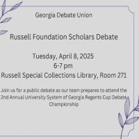 Graphic for Georgia Debate Union Event